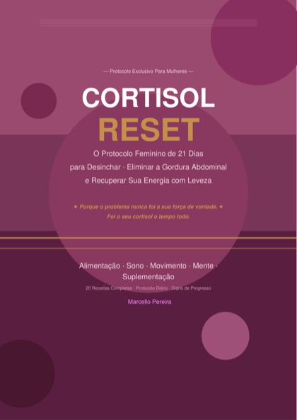 Cortisol Reset — Protocolo Feminino de 21 Dias (capa do e-book)